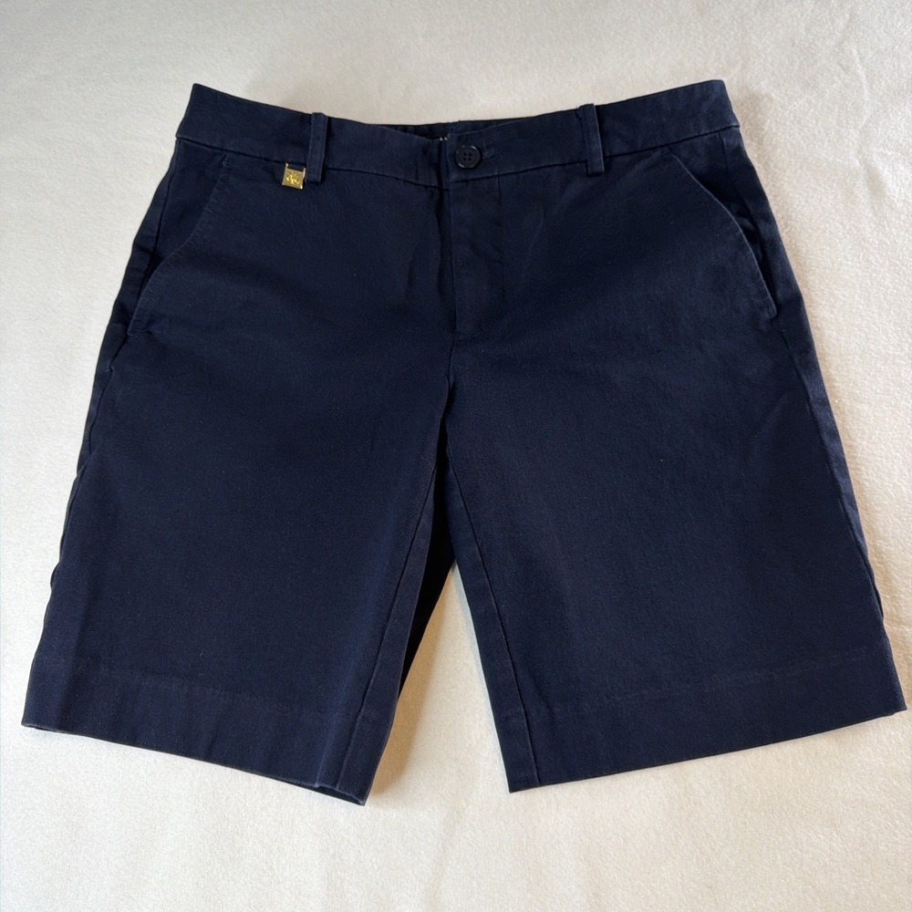 Lauren Ralph Lauren Women's Navy Bermuda Shorts Size 2 Cotton Blend